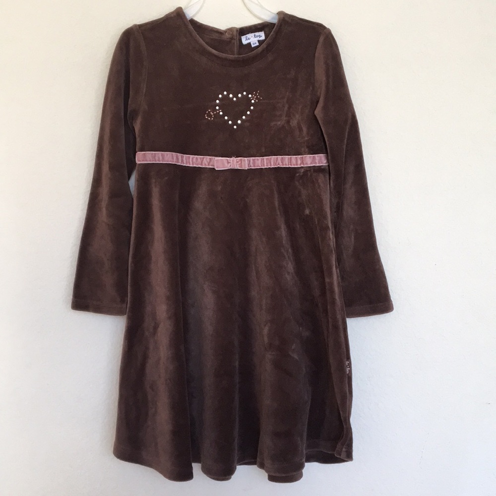 Le Top girls velvet dress